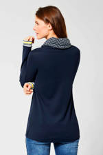 STREET ONE Broek met brede pijpen en structuur, Vintage Stone, 34W / 32L