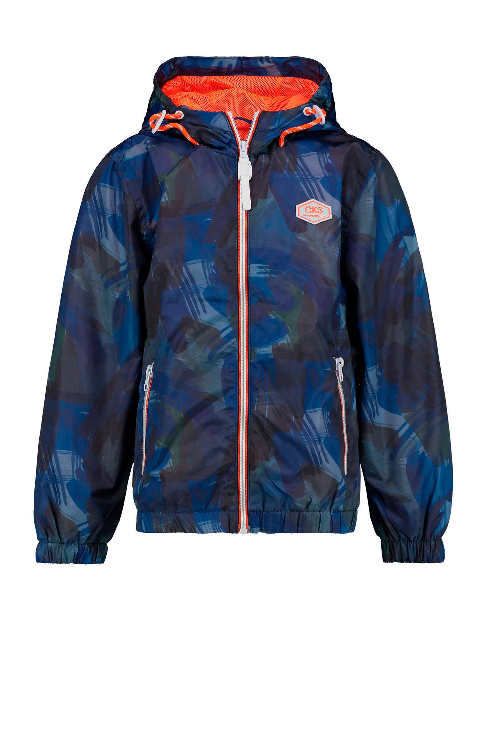 CKS KIDS kinderjacks kopen Vind jouw CKS KIDS kinderjacks CKS KIDS semi transparante jas Hettie met all over print wit