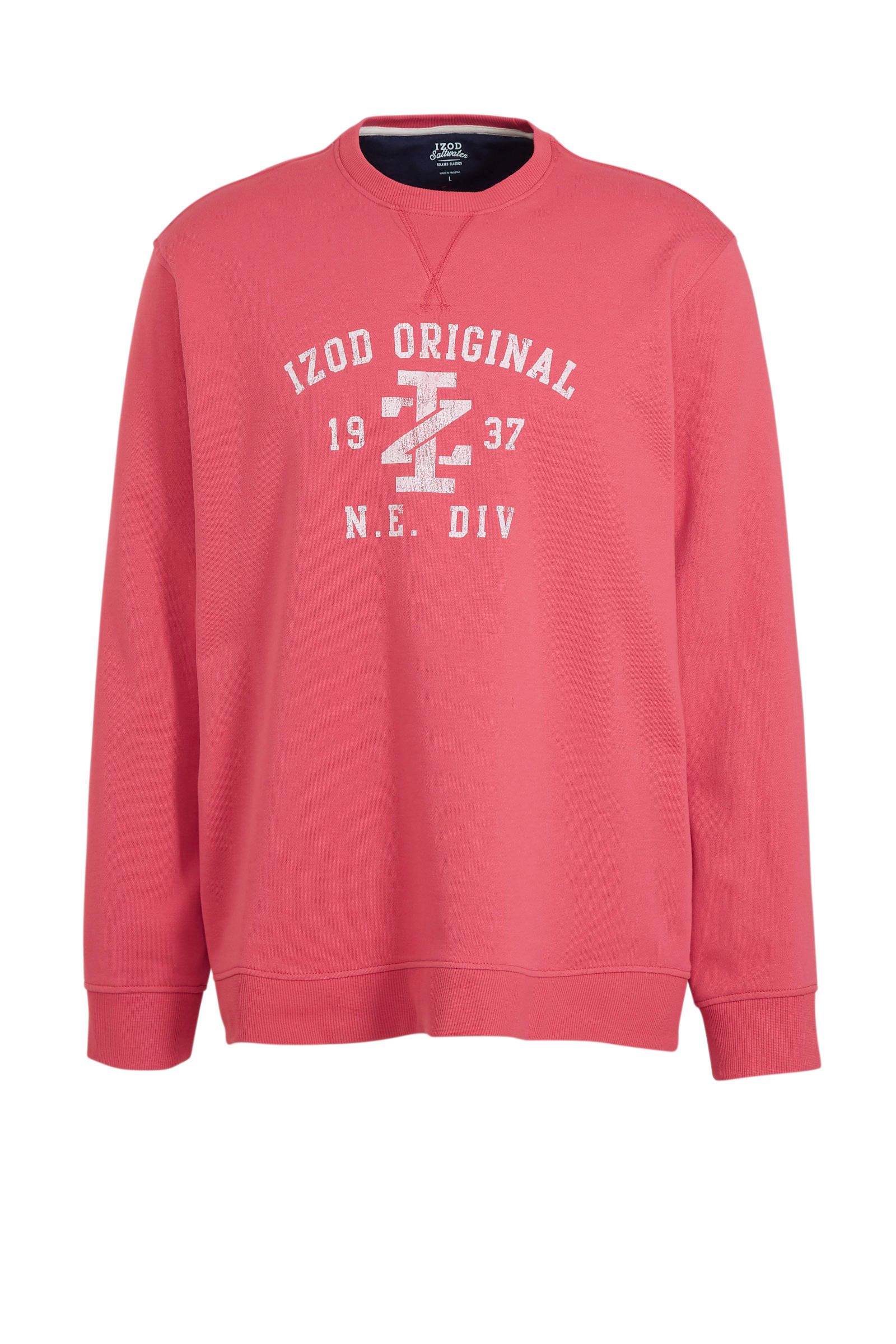 IZOD sweater met printopdruk roze | wehkamp IZOD trui groen | wehkamp