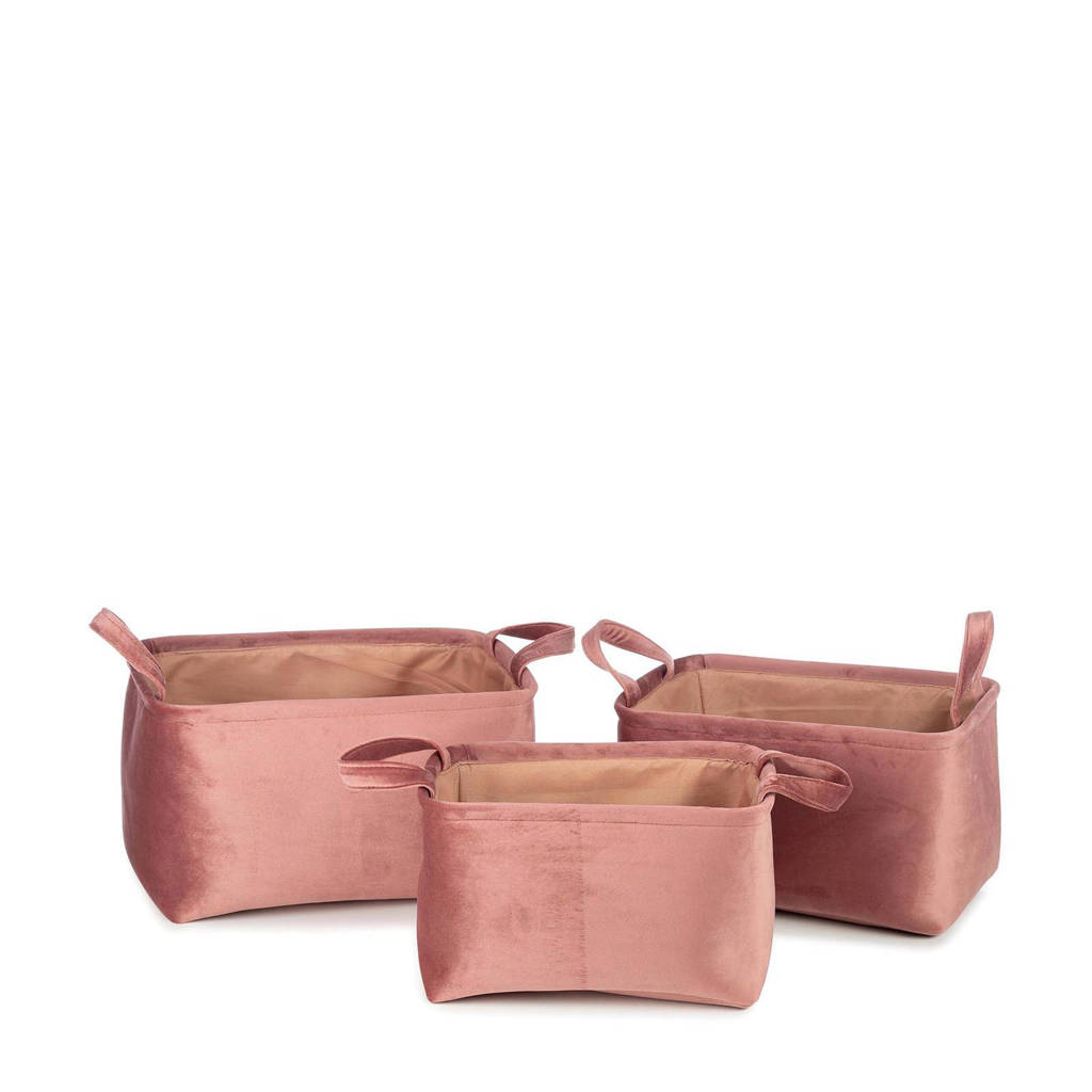 Kidsdepot opbergset Billie (set van 3), Roze