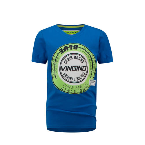 Vingino T-shirt Herick met printopdruk hardblauw