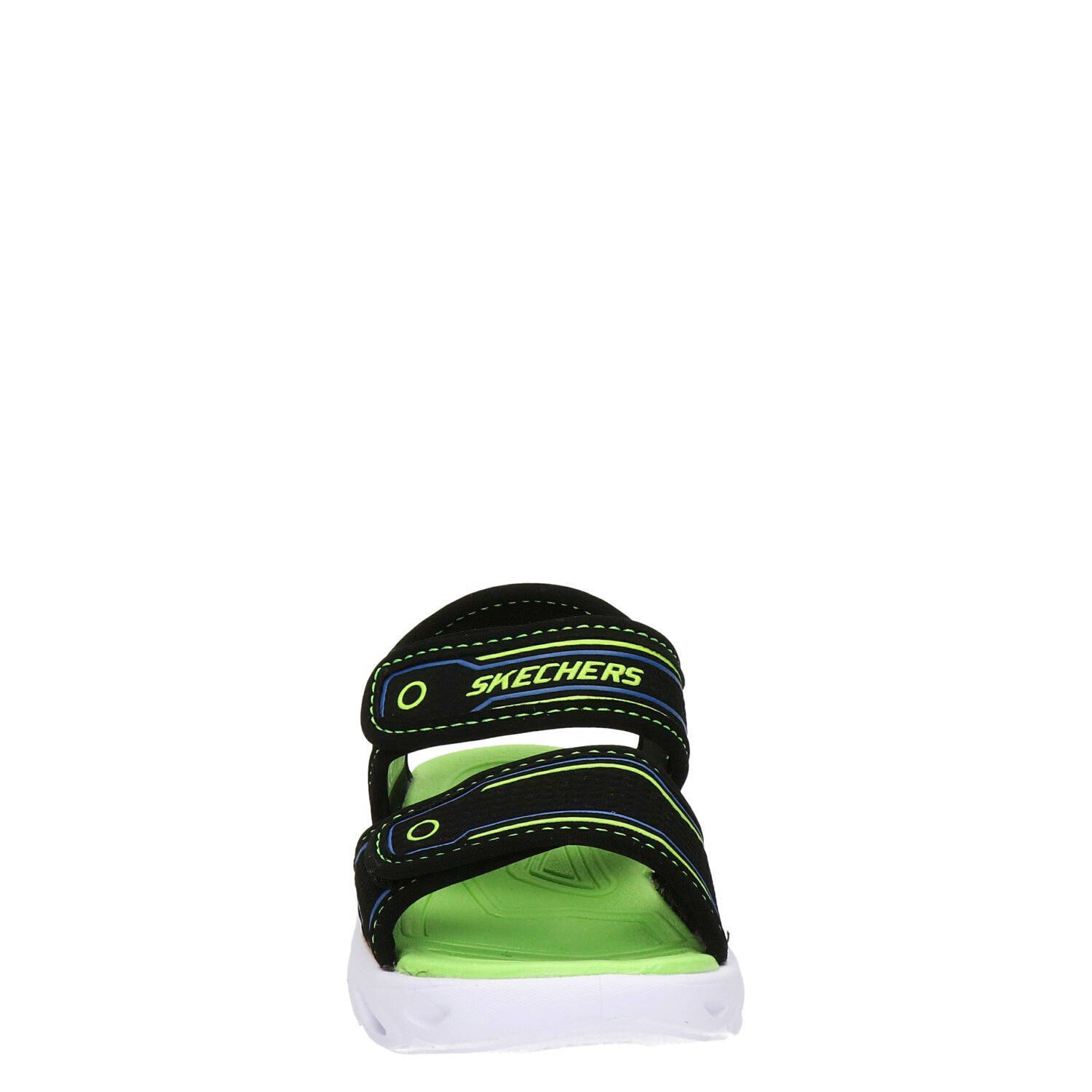 Skechers S-Lights sandalen met lichtjes zwart/groen | wehkamp