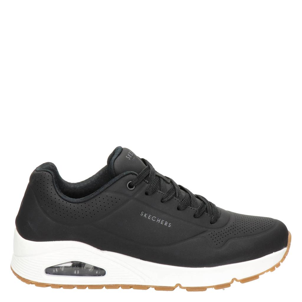 Zwart en witte heren Skechers Stand On Air sneakers met veters