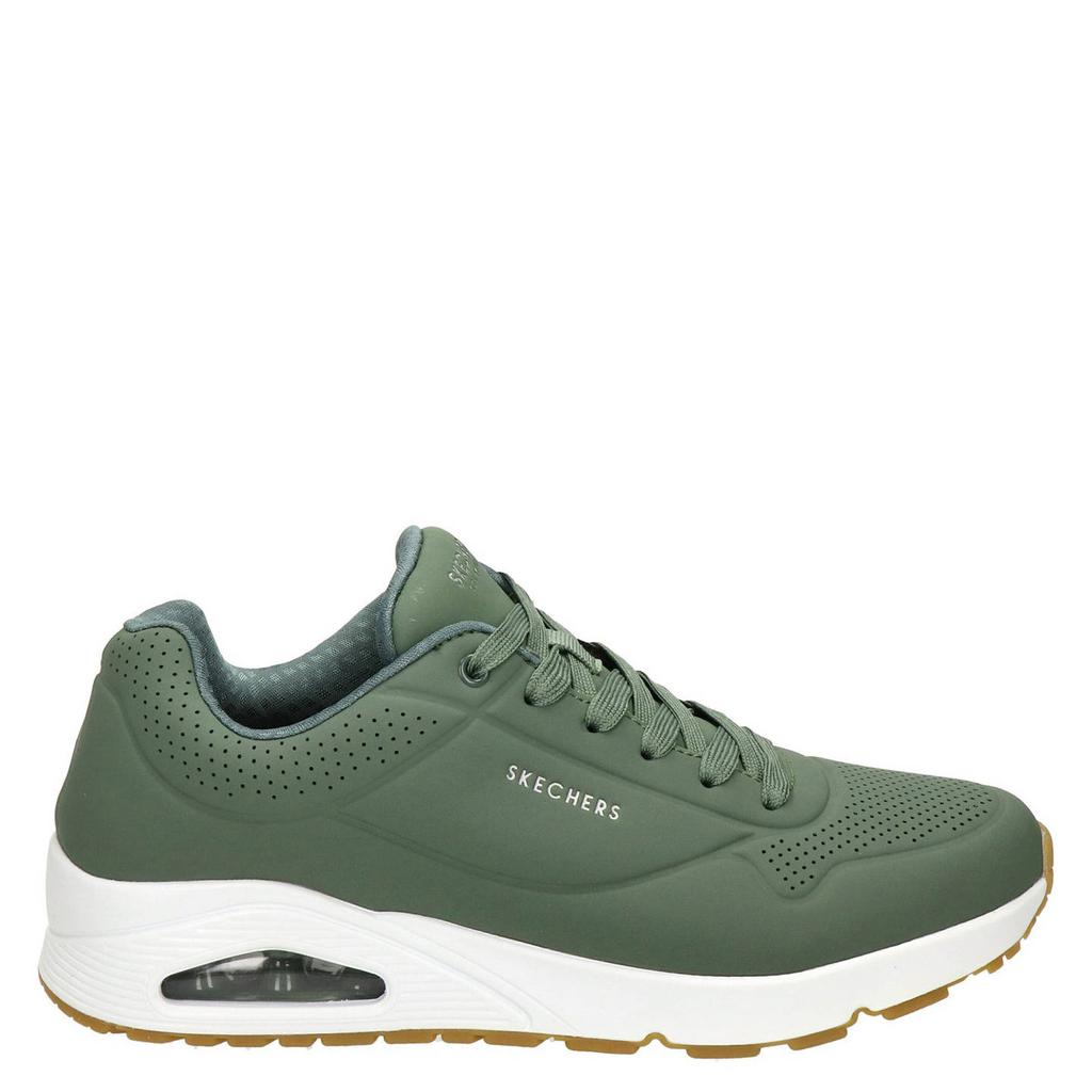 Groene heren Skechers Stand On Air sneakers met veters