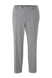 Grijze heren C&A XL Canda gemêleerde slim fit pantalon van polyester 