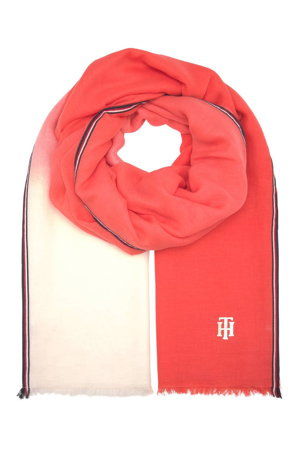 Tommy Hilfiger sjaal rood, Rood/ecru