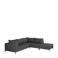 WOOOD Loungeset Rechts Sicilië - Aluminium - Grijs - 60x262x246