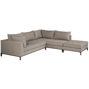 Loungeset Rechts Buiten Sicilië - Taupe - 60x262x246