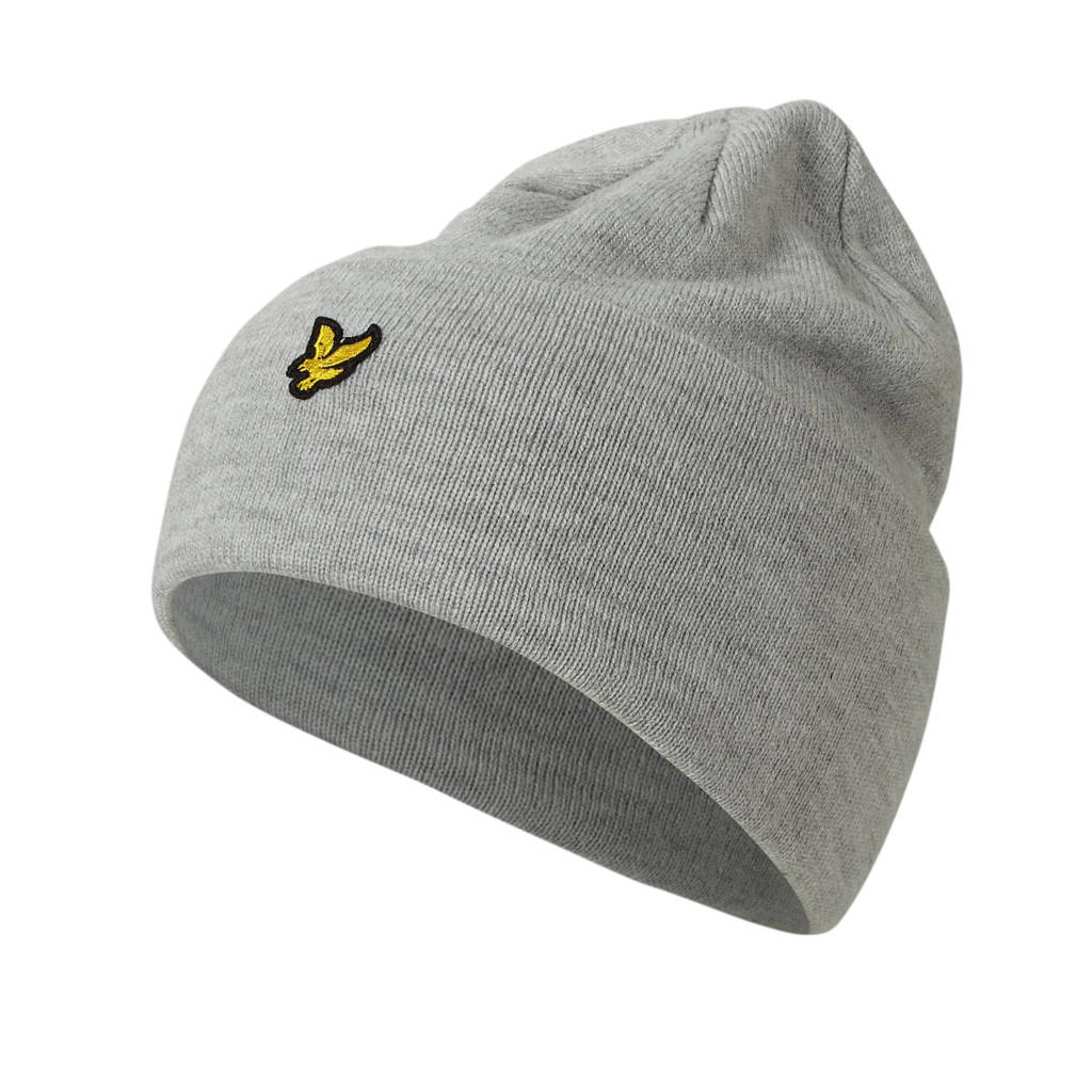 Lyle & Scott muts grijs melange, Grijs melange