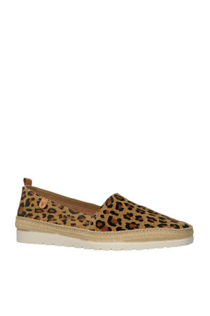 Noa leren espadrilles panterprint
