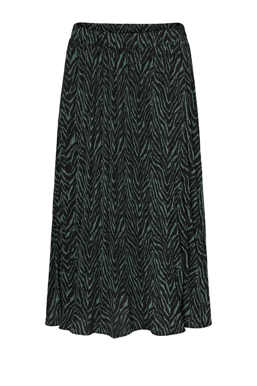 VERO MODA rok met all over print en plooien groen, Groen