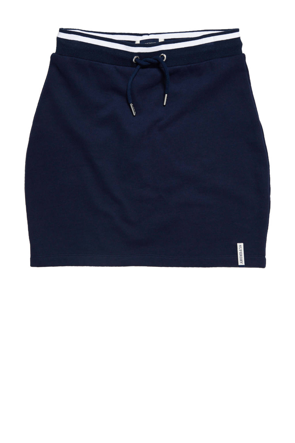 Superdry rok met contrastbies en contrastbies blauw, Blauw