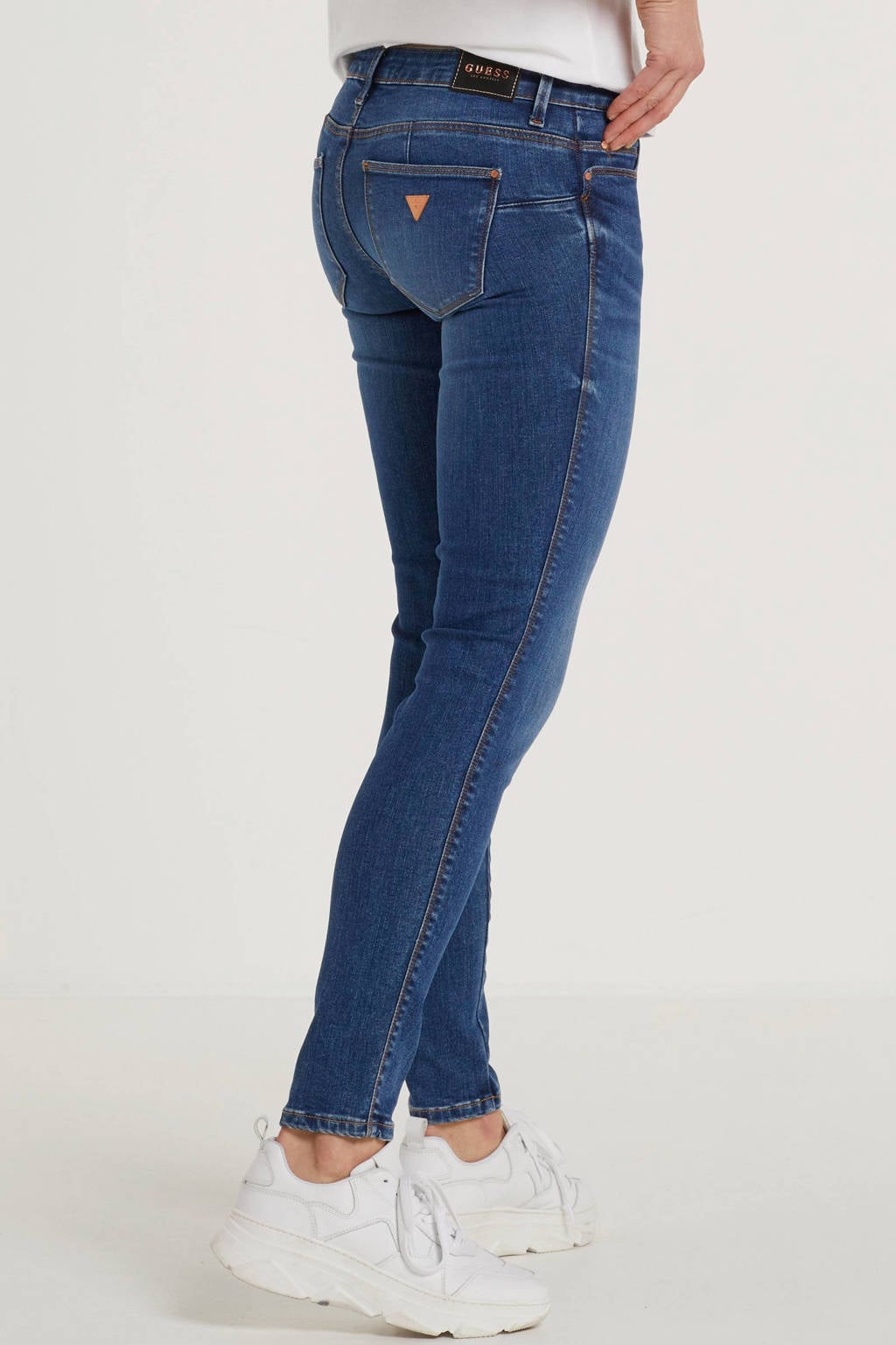 GUESS low waist skinny jeans Curve X blauw wehkamp