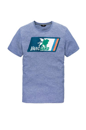 T-shirt met printopdruk paars