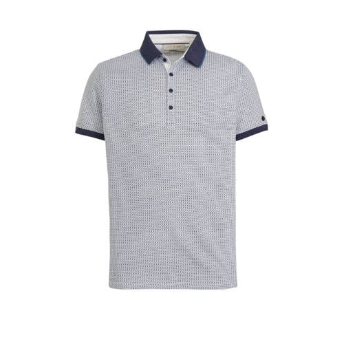 Cast Iron slim fit polo met all over print wit