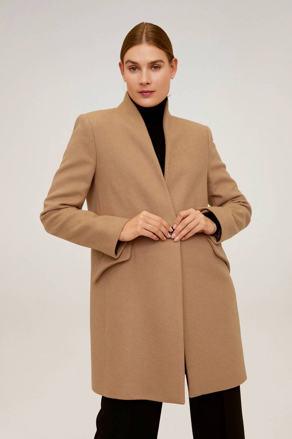 Mango Coat Met Wol Camel Wehkamp