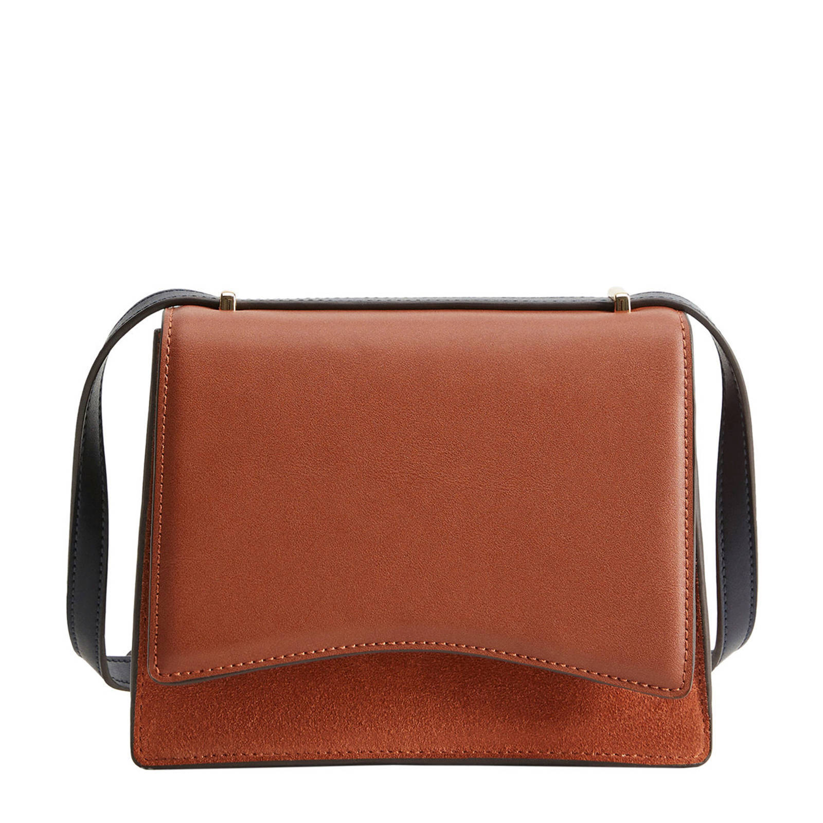 Violeta by Mango leren handtas cognac | wehkamp Violeta by Mango leren handtas cognac | wehkamp