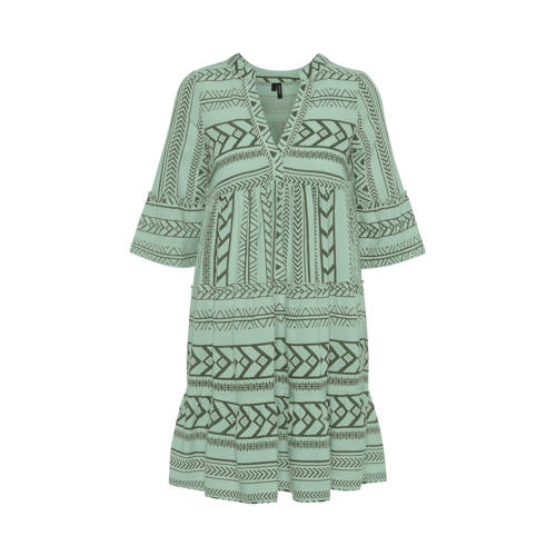 VERO MODA jurk met grafische print groen VERO MODA jurk met grafische print groen