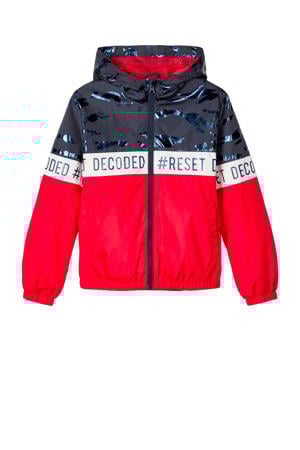 zomerjas Milo rood/donkerblauw/wit