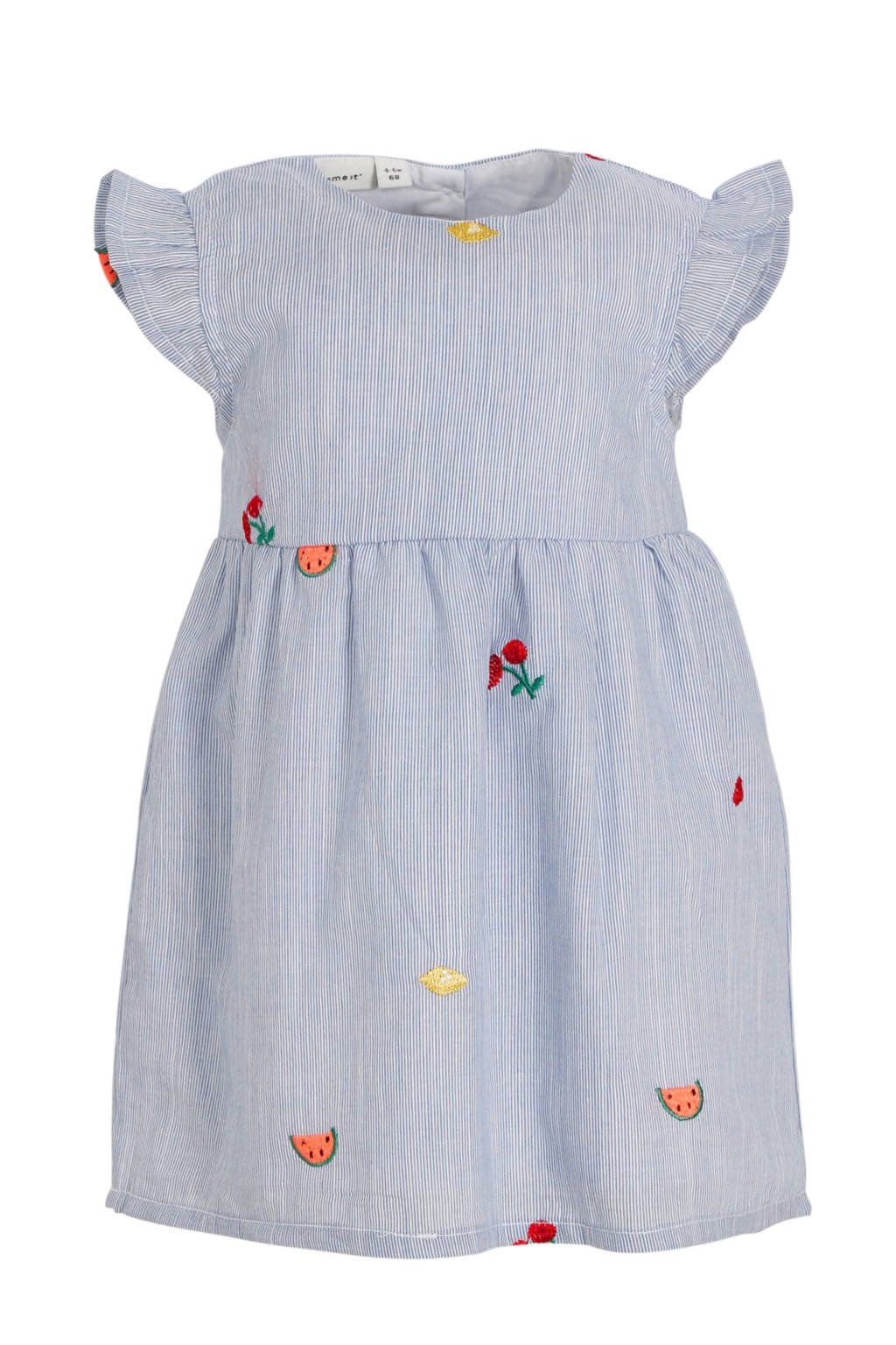 Wonderbaar NAME IT BABY gestreepte jurk Denise blauw/wit | wehkamp IR-54