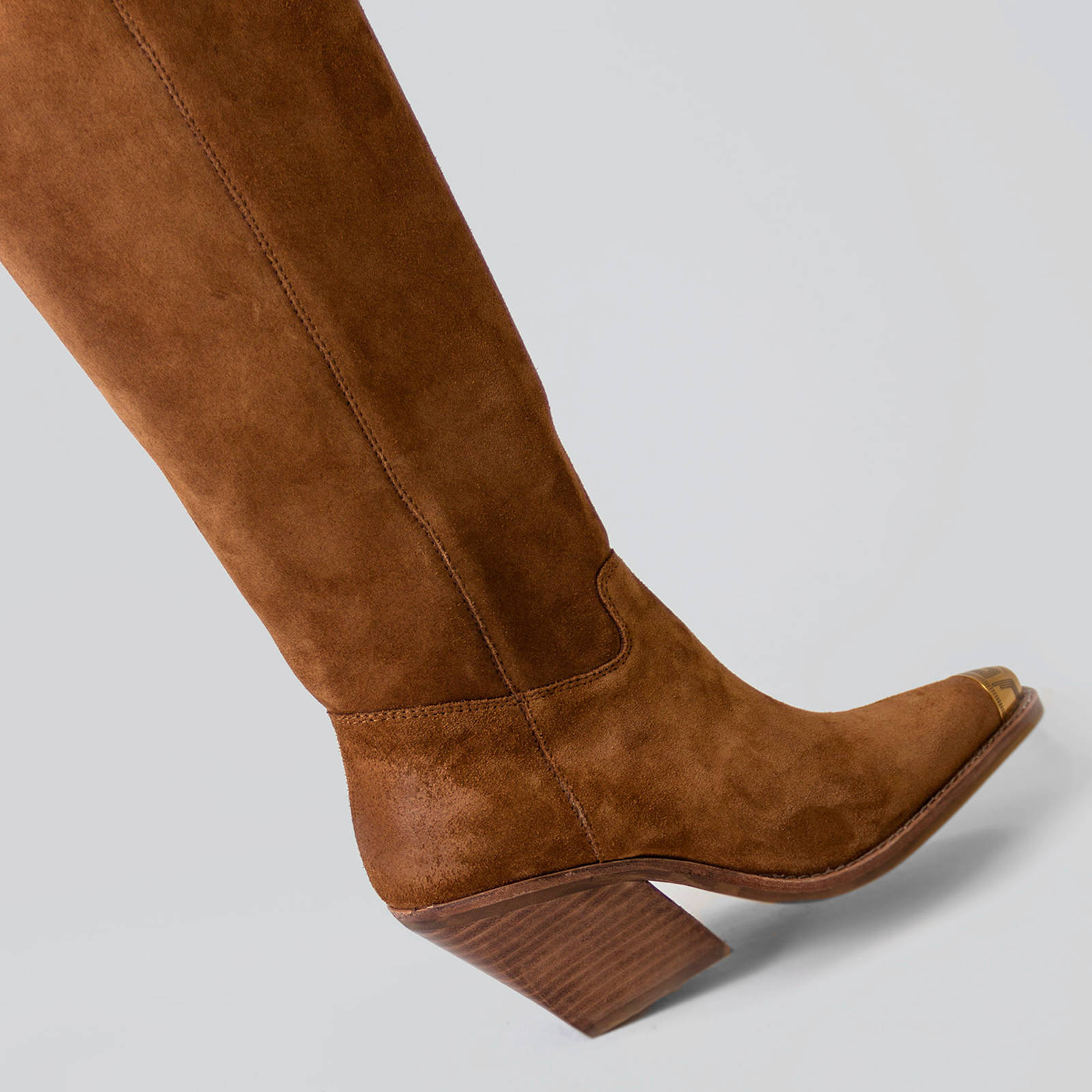 BRONX Low-Kole suède cowboylaarzen cognac | wehkamp