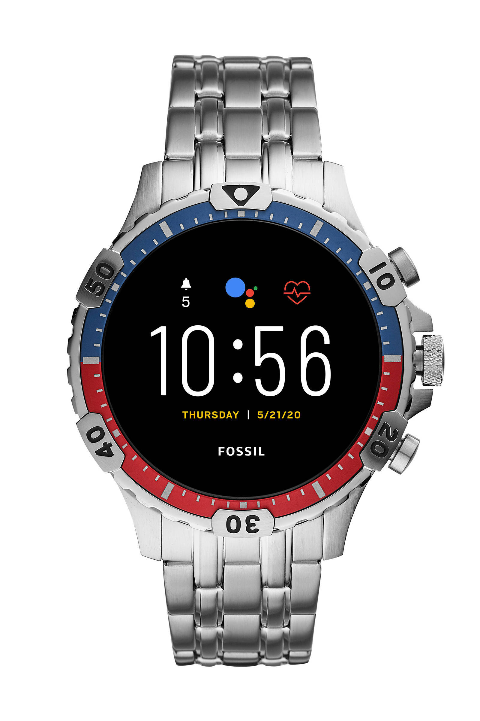 Fossil Q Garrett Hr Gen 5 Heren Display Smartwatch FTW4040 wehkamp