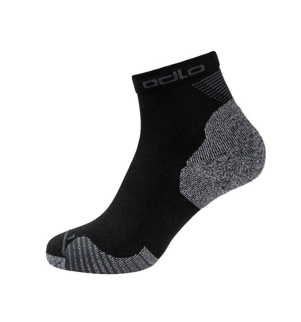 Odlo hardloopsokken CERAMICOOL zwart, Zwart/grijs