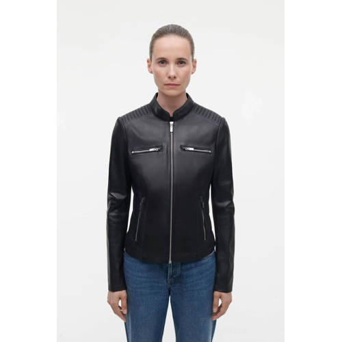Studio AR by ARMA leren bikerjack zwart Tuya