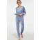 Hunkemöller fluwelen loungebroek blauw