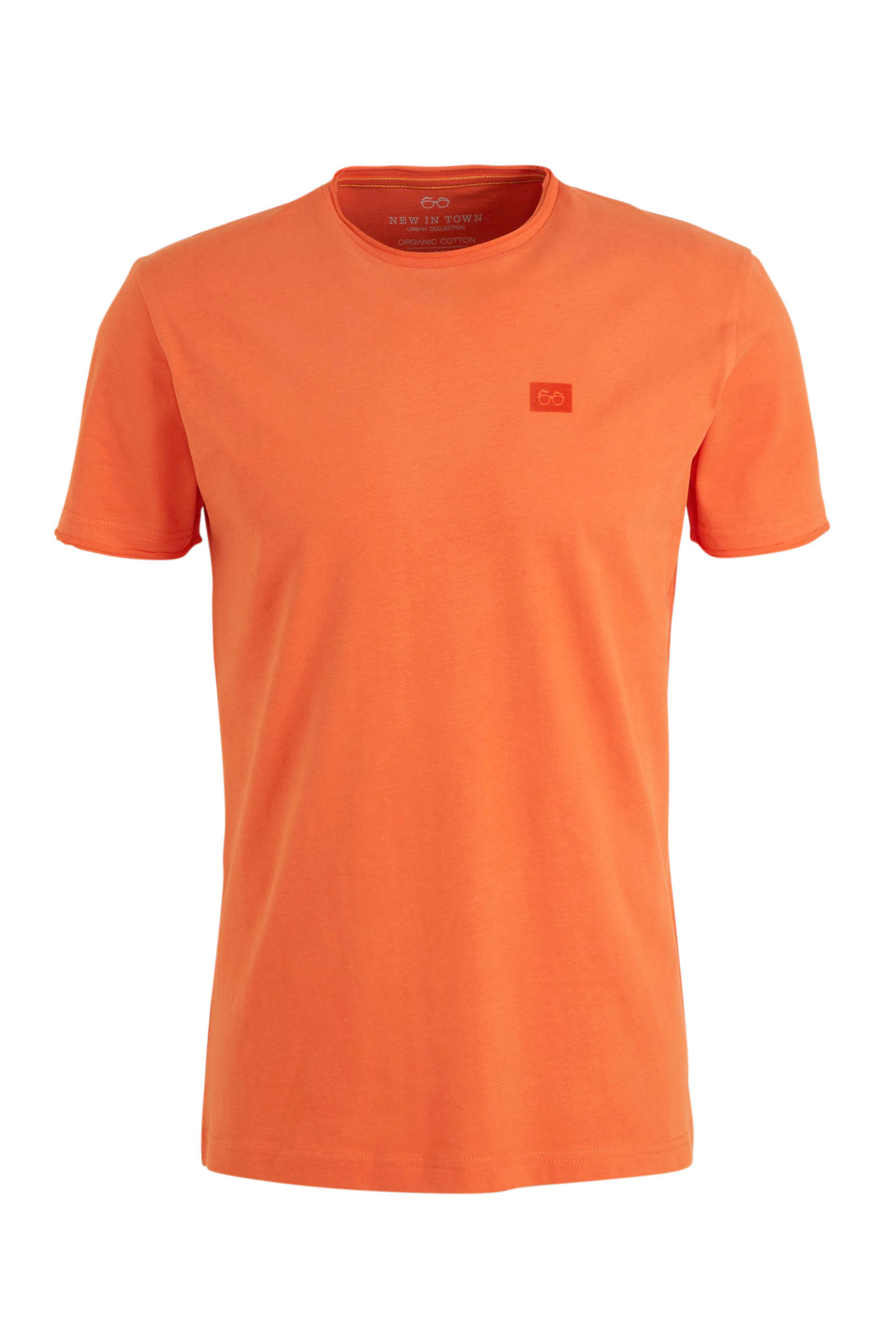 New in Town T-shirt met logo orange 
