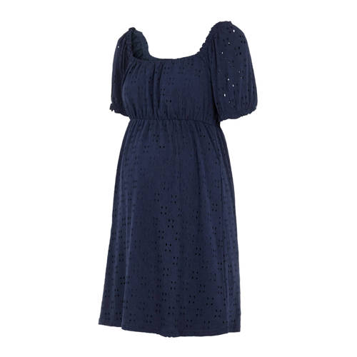 MAMALICIOUS zwangerschapsjurk Molly en plooien donkerblauw MAMALICIOUS zwangerschapsjurk Molly en plooien donkerblauw