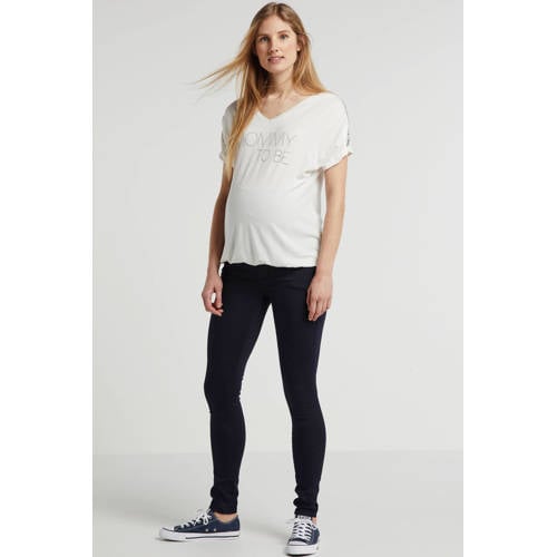 Noppies maternity low waist super skinny zwangerschapsjeans Romy donkerblauw afbeelding