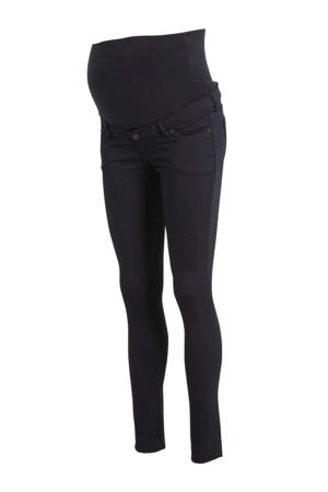 low waist super skinny zwangerschapsjeans Romy donkerblauw