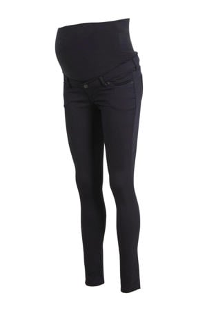 low waist super skinny zwangerschapsjeans Romy donkerblauw