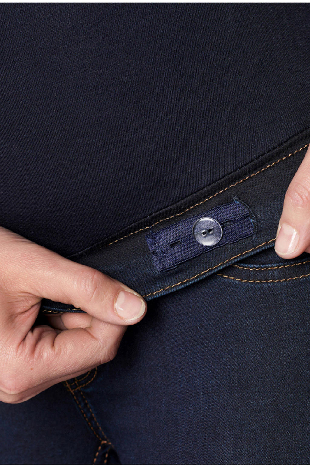 Mom-fit zwangerschapsjeans met scheurtjes - BLAUW - - 29.00