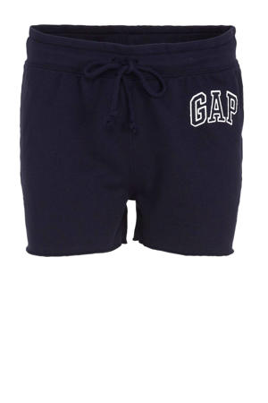 straight fit sweatshort Heritage met printopdruk marine