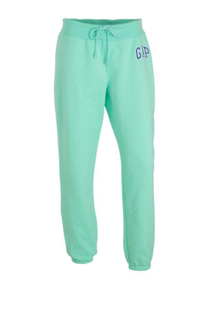 loose fit joggingbroek met logo mintgroen
