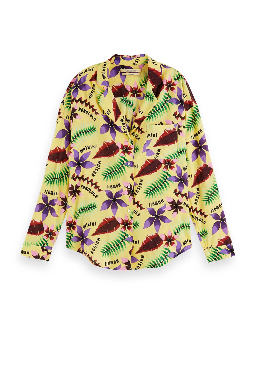 Scotch & Soda blouse lichtgeel, Lichtgeel