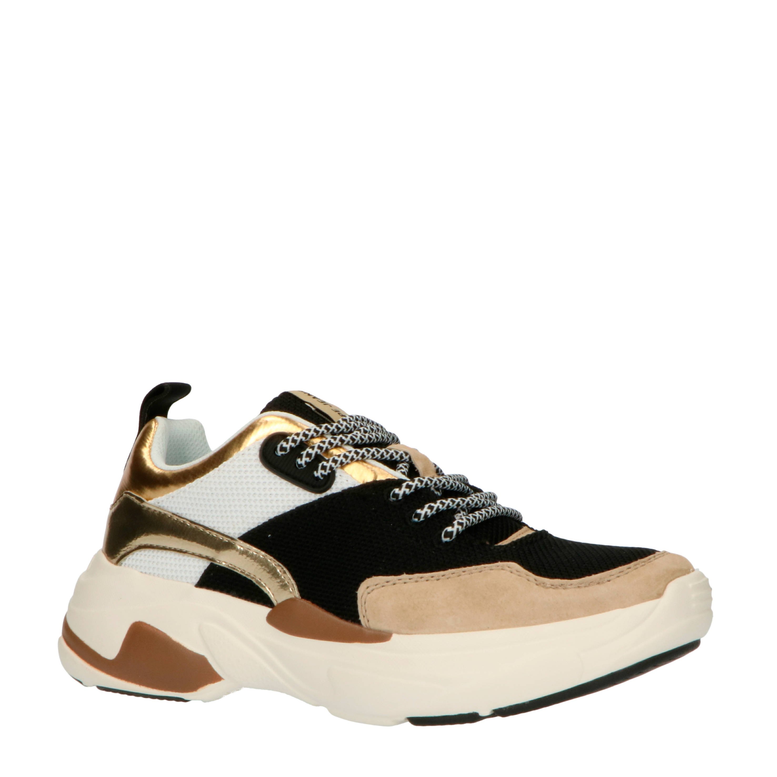 Pepe Jeans Sinyu Mood sneakers zwart wit goud