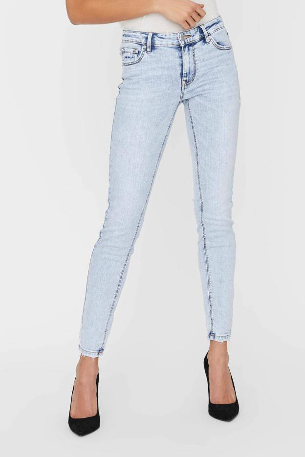 VERO MODA skinny jeans lichtblauw | wehkamp
