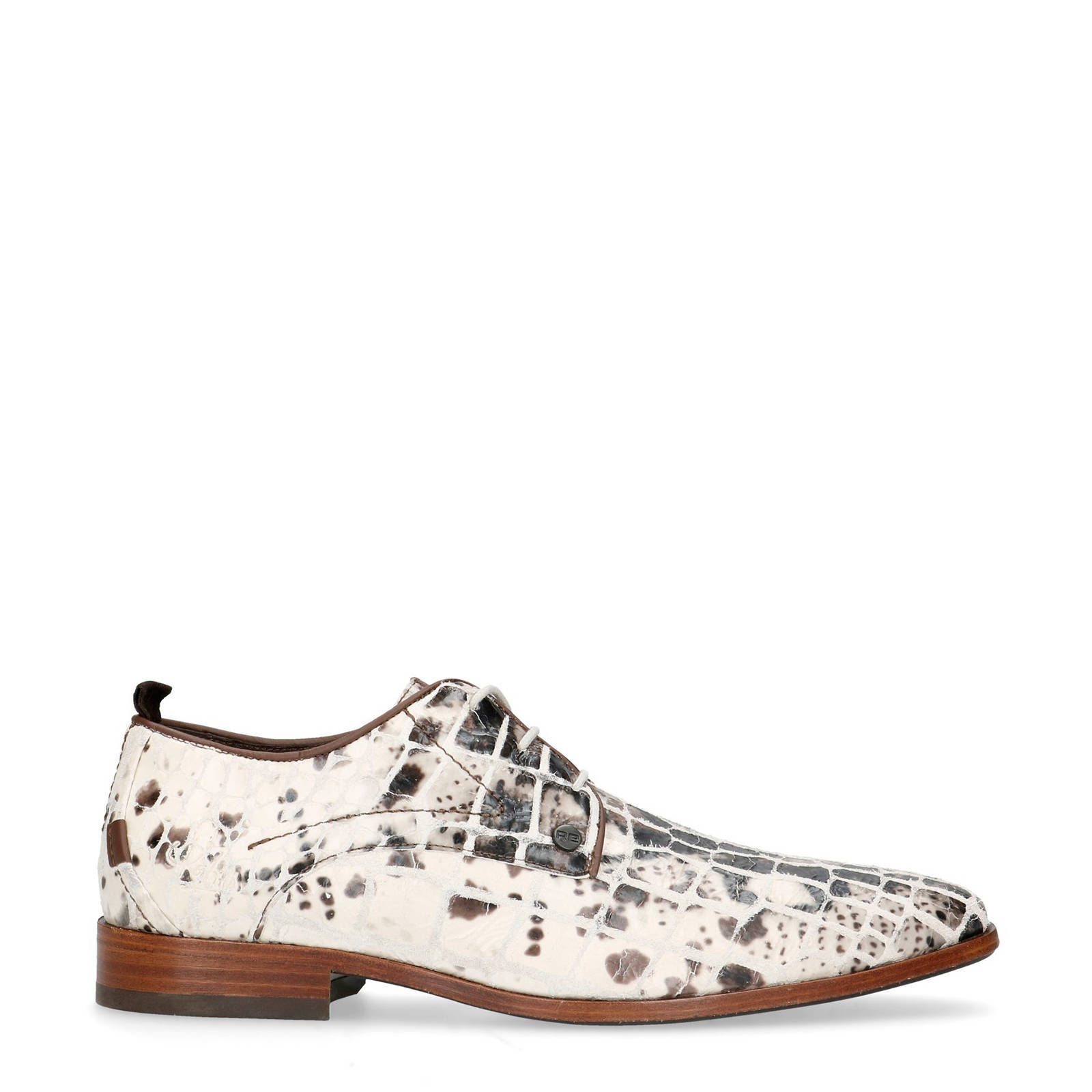 Rehab Greg Croco Duo leren veterschoenen crocoprint | wehkamp