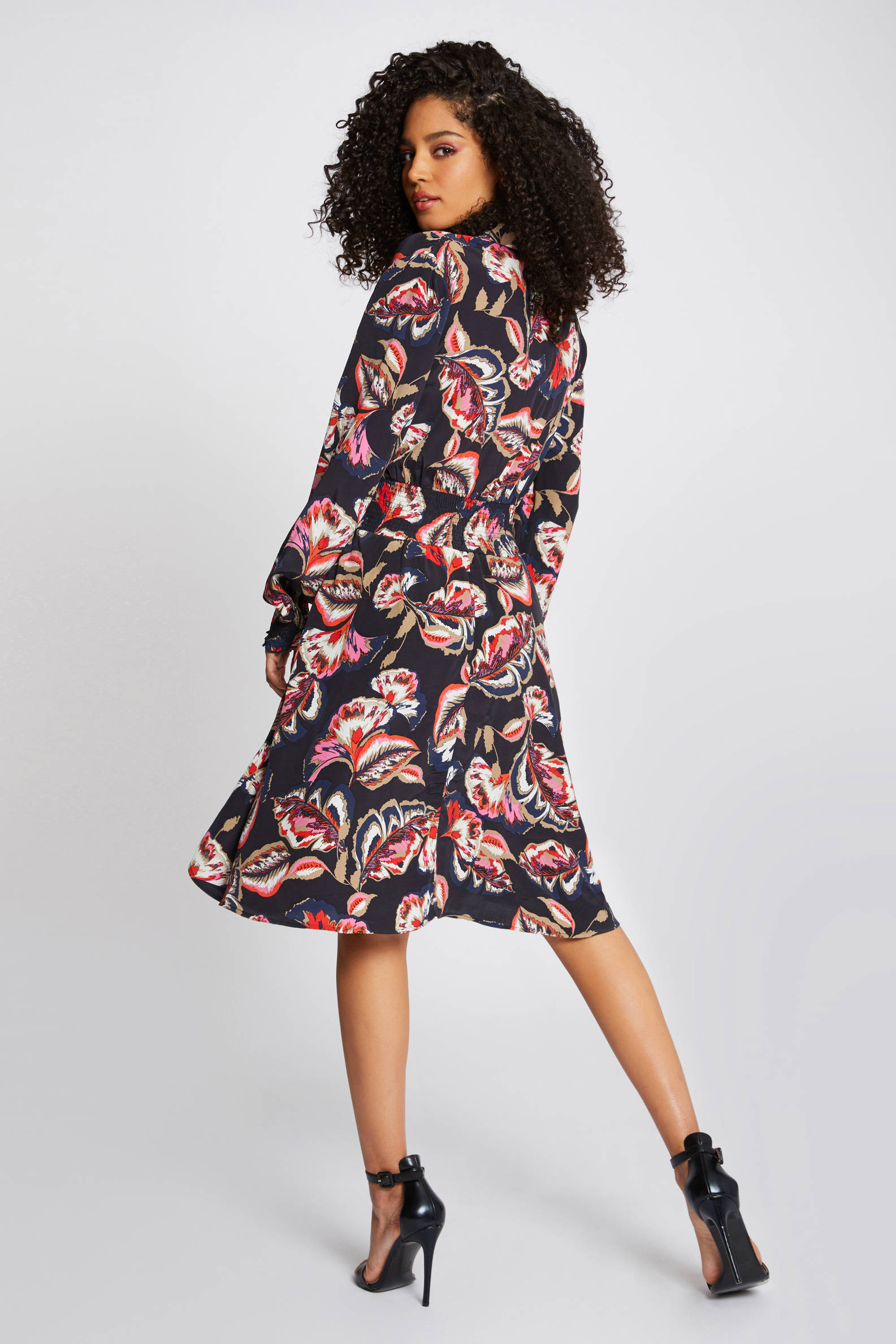 Morgan jurk met studs en all over print zwart | wehkamp Morgan jurk met studs en all over print zwart | wehkamp