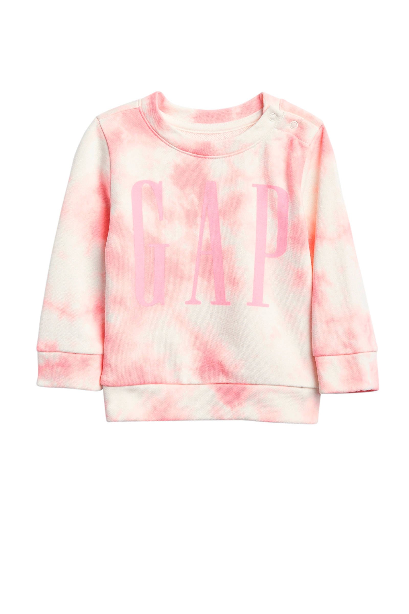 GAP baby sweater met tie dye dessin en logo rozewit | wehkamp GAP baby sweater met tie dye dessin en logo rozewit | wehkamp
