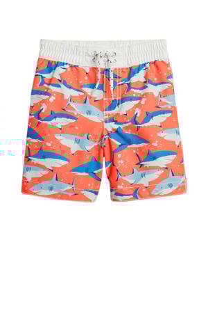 zwemshort met all over print oranje