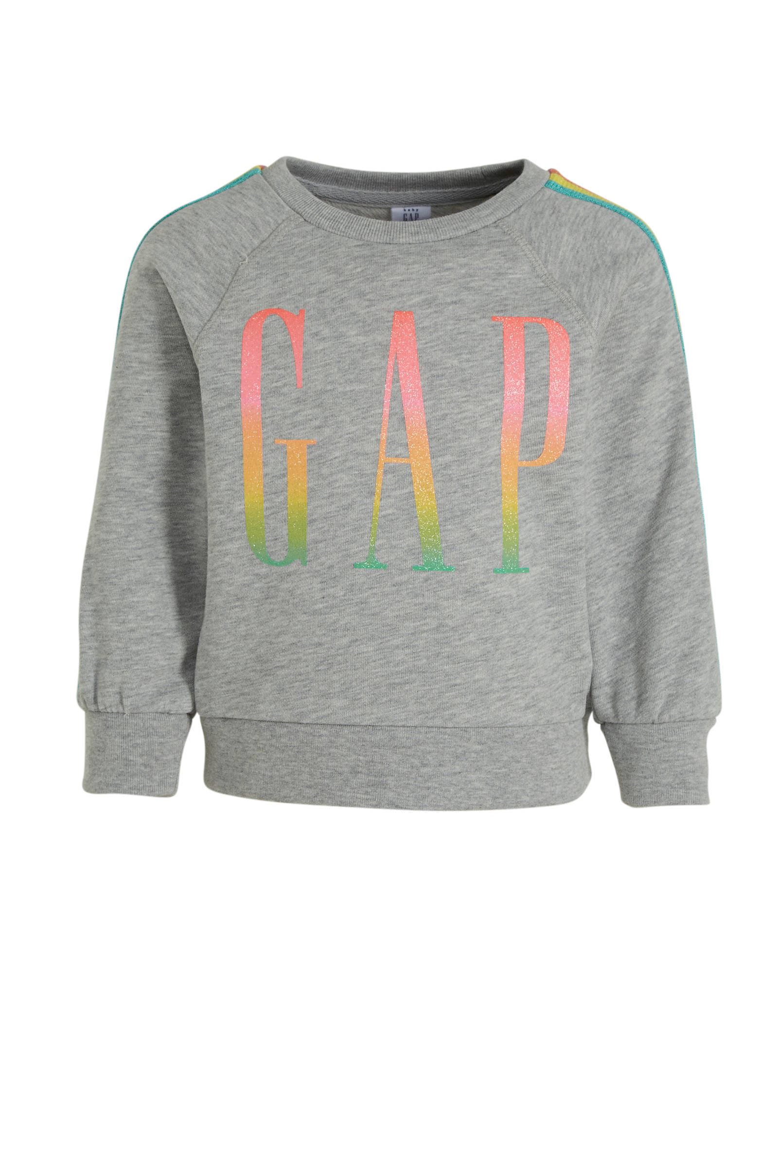 GAP kindersweaters kopen Vind jouw GAP kindersweaters GAP baby sweater met tie dye dessin en logo rozewit | wehkamp