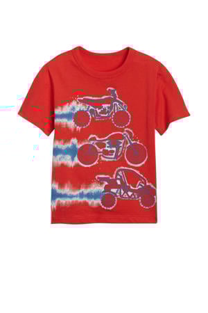 T-shirt met dierenprint rood