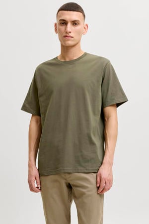 regular T-shirt donkergroen