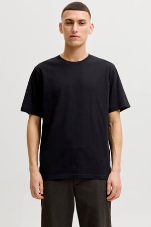 regular T-shirt zwart