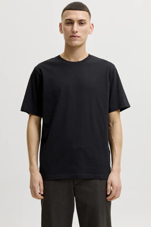regular T-shirt zwart