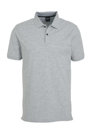 slim fit polo grijs